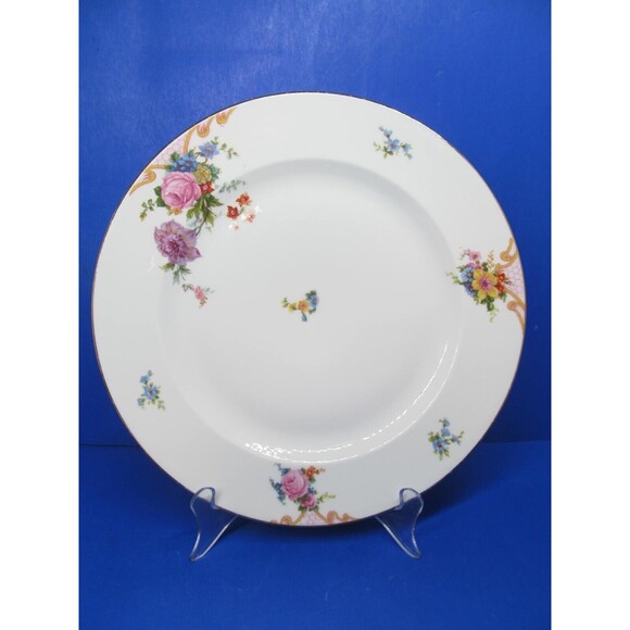 Epaig Czechoslovakia Pattern #6376 Floral Set Of Three 10 1/4" Dinner Plates - Picture 11 of 16